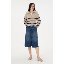 U.S. Polo Assn. Kadın Mavi Etek (Jean) 50291114-DN0022