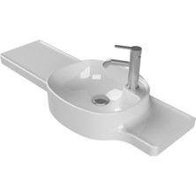 Turkuaz Harmony Etajerli Lavabo 100X37,5X26,4 cm (Sağdan Hazneli)