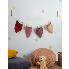 Calista Home  Pamuk Müslin Bebek Mama ve Salya Önlüğü 4 Lü Set