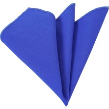 Exve Exclusive Mavi Tek Renk  Pamuk Sade Yaka Mendili