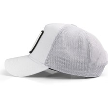 BlackBörk V1 Trucker Positive - 1 Kod Logolu Unisex Beyaz Şapka