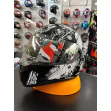 Shiro Fullface SH-667SV Blaster Funky Grafic Sun Vizör Kask