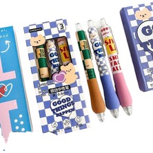 Sysdjon Yatniee 3 Adet Kawaii Kalemler Sünger Saplı Vintage Sevimli Nötr Kalem Okul Ofis Malzemeleri Güzel Kırtasiye Kalem Seti Okula Dönüş (Yurt Dışından)