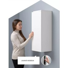 Lavanta Mobilya Amur Mdf Beyaz Çok Amaçlı Banyo Dolabı