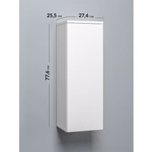 Lavanta Mobilya Amur Mdf Beyaz Çok Amaçlı Banyo Dolabı