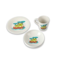 Lord Store Kurbağa Figürlü Porselen Bebek & Çocuk Mama Seti 3’lü