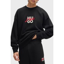 Hugo Pamuklu Logolu Regular Fit Bisiklet Yaka  Erkek Sweat 50521081 001