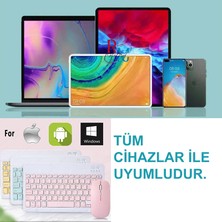 Redmud Teknoloji Ipad Air 5.nesil 10.9 Inç ile Uyumlu Tablet Kılıfı ve Klavye Mouse Set Kalem Bölmeli Smart Kılıf