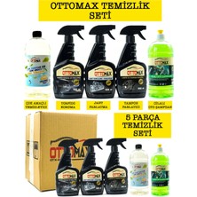 Ottomax Premium 5 Parça Araç Içi Torpido Jant Lastik Tampon Şampuan Çok Amaçlı Temizlik Seti