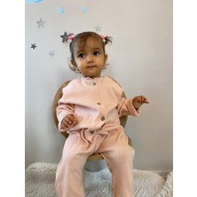 Merra Kids Bere Boyunluklu Kız Tulum Pembe