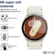 Novstrap Samsung Galaxy Watch 7 40MM ile Uyumlu Ekran Koruyucu Temperli Cam Kolay Uygulama Aparatlı
