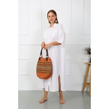 Agva Collection Teos Uzun Beyaz Elbise
