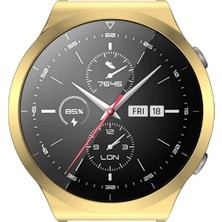 Adaman Huawei Watch Gt 2 Pro Uyumlu 360 Koruma Ultra Ince Silikon Kılıf Gold