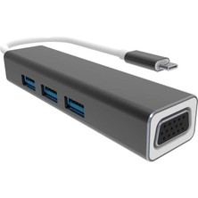 Vcom DH319 Type-C To USB 3.0-3 VGA Çevirici