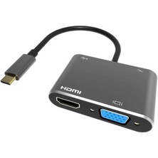 Vcom CU451 Type-C To VGA HDMI USB Type-C Çevirici