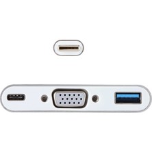 Vcom CU426M Type-C-M To VGA-F USB 3.0-F Type-C-F Çevirici