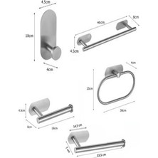 Ardini Kendinden Yapışkanlı Banyo Seti 5 Li Krom