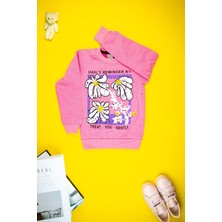 Yalçınoğlu Kız Çocuk Giyim - Pamuklu, Rahat ve Şık Çiçek Baskılı Sweatshirt