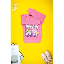 Yalçınoğlu Kız Çocuk Giyim - Pamuklu, Rahat ve Şık Çiçek Baskılı Sweatshirt