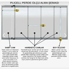 Plised Home Katlanabilir Cam Balkon Plise Perde Krem (Vidalı Veya Kancalı)