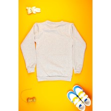 Yalçınoğlu Kız Çocuk Giyim - Yumuşacık Şirin Çiçek Baskılı Sweatshirt