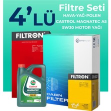 Filtron Seat Toledo 1.4 TSi Filtre Bakım Seti Castrol Motor Yağlı (2015-2019) 4 Lü