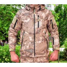 Softshell Jandarma Su ve Rüzgar Geçirmez Içi Polarlı Takım (Mont + Pantolon)