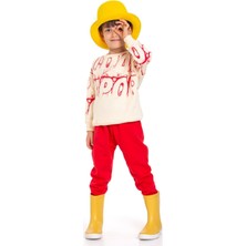 Erkek Çocuk Grafiti Desenli Ikili Takım - Kırmızı