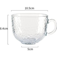 Kabartmalı Desenli Cam Bardak - Fincan - Çorba Kupası