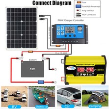 Shopfocus Taşınabilir Invertör Araba Güç Invertörleri Dc12Volt - Sarı (Yurt Dışından)