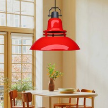 Homing Kırmızı Büyük Boy Endüstriyel Metal Sarkıt