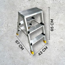 Daimer 3+3 Alüminyum Çift Çıkışlı Merdiven