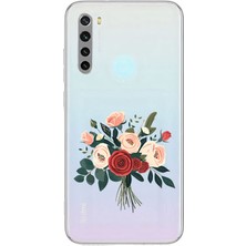 Zeyno Xiaomi Redmi Note 8 Uyumlu Çiçek Buketi Desenli Silikon Kılıf