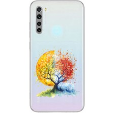 Zeyno Xiaomi Redmi Note 8 Uyumlu Renkli Ağaç Desenli Silikon Kılıf