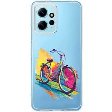 Zeyno Xiaomi Redmi 12 Uyumlu Renkli Bisiklet Desenli Silikon Kılıf