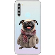 Zeyno Xiaomi Redmi Note 8 Uyumlu Gözlüklü Şirin Köpek Desenli Silikon Kılıf