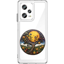 Zeyno Xiaomi Redmi Note 12 Pro 5g Uyumlu Güneşli Ağaç Desenli Silikon Kılıf