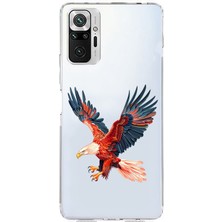 Zeyno Xiaomi Redmi Note 10 Pro Uyumlu Uçan Kartal Desenli Silikon Kılıf