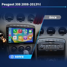 Victor Peugeot 308（2008-2013 Yıl ） Android Sürüm 13 Kablosuz Carplay Navigasyon Multimedya 9 Inç Ekran 2G Ram+ 32GB Hafıza Çerçeveli ve arka görüş kameralı