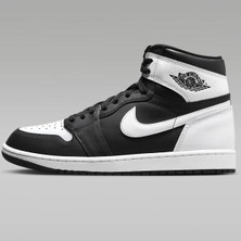 Nike Air Jordan 1 Retro High Og Unisex Sneaker Hakiki Deri Bilekli Günlük Spor Ayakkabı Siyah Beyaz