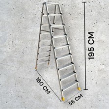 Daimer 9+9 Alüminyum Çift Çıkışlı Merdiven