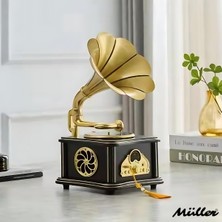 Müller Md-88 Dekoratif Bluetooth Gramofon Black 220*200*400mm