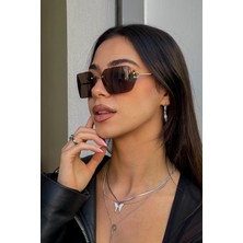 Laura Kadın Güneş Gözlüğü Gold-Kahve