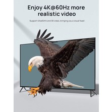 Jsaux 4K@60Hz HDMI Ayırıcı 1in2 Çıkış, 1.3ft HDMI Kablosu Çift Yönlü Aluminyum HDMI Anahtar Ayırıcı 2 In 1/1 In 2, Blu-Ray Oynatıcı, Roku, Tv Stick, Switch, Xbox, Ps4, Hdtv Için 4K 3D Desteği DV0011