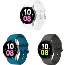 Redmud Teknoloji Samsung Galaxy Watch 6 Seri 40 mm 44MM  Classic 47 mm Uyumlu Kavis Tasarımlı 3lü Set Silikon Kordon