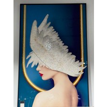 Mavi Kadın Epoksi Tablo