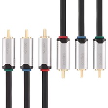 Starktech Prolink PMM247-0200 3 Rca - 3 Rca Komponent Çift Blendajlı Oksijensiz Kablo, 2 Metre