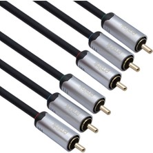 Starktech Prolink PMM247-0200 3 Rca - 3 Rca Komponent Çift Blendajlı Oksijensiz Kablo, 2 Metre