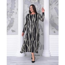 Kadın Uzun Örme Büyük Beden ELBISE-BGE69