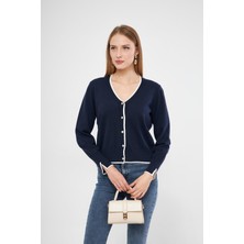 Şeritli Triko  Hırka 240912Hk